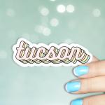 Sticker: "Tucson" (Script, Light)